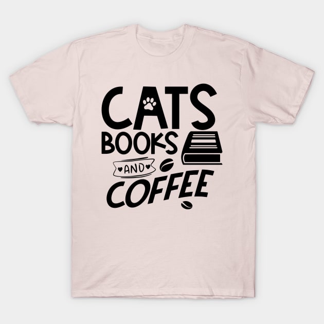 Cat books and coffee T-Shirt by trendybestgift